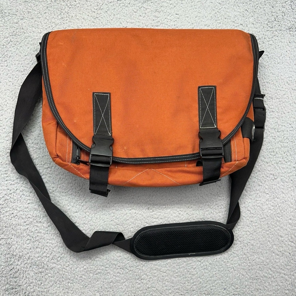 Made in the USA Orange Messenger Bag‎ Unisex Baby Diaper Bag w/ Changing Pad